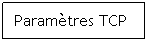 Zone de Texte: Paramètres TCP