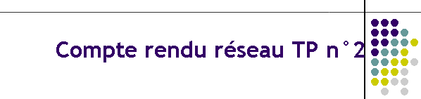 Compte rendu rseau TP n2